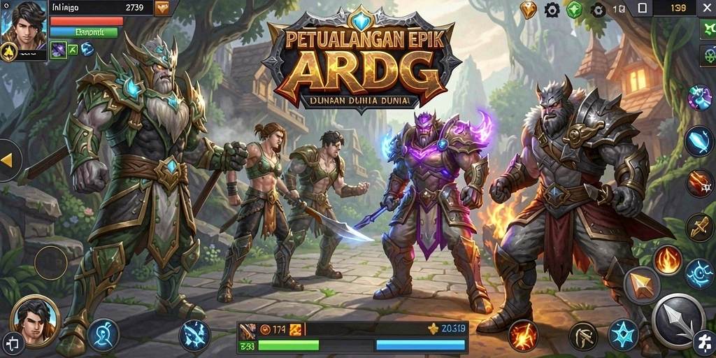 Tangkapan layar menampilkan aksi seru dalam gameplay ARPG.