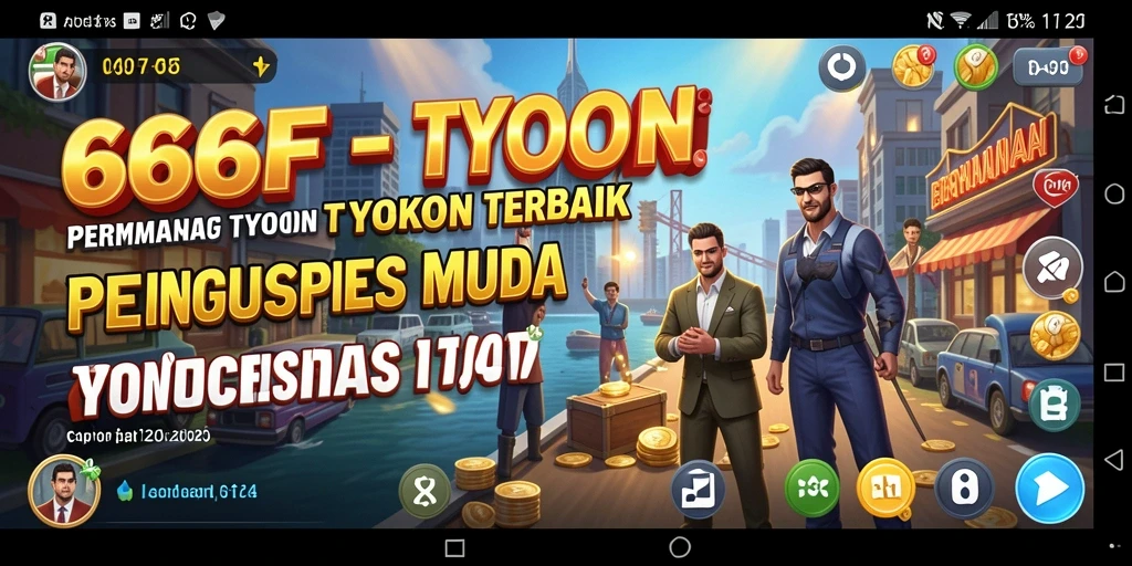 Tampilan gameplay menarik dari 666F dengan simulasi bisnis yang realistis.