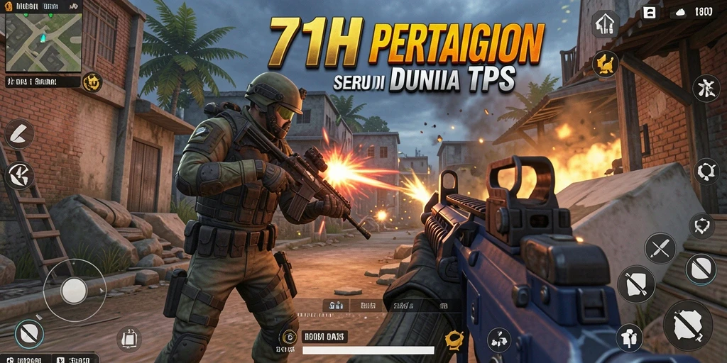 Screenshot gameplay TPS 71H yang menampilkan aksi baku tembak.