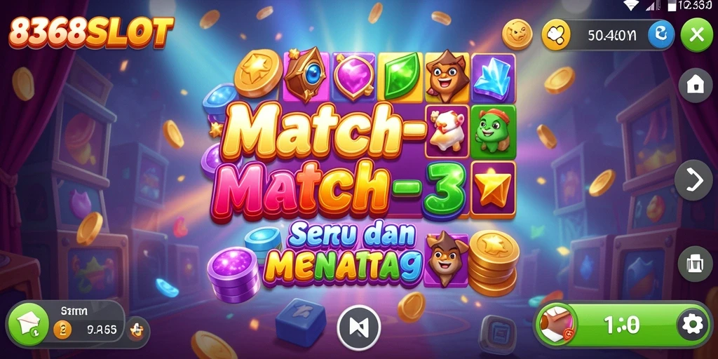 Tampilan gameplay 8368SLOT yang penuh warna dan menantang.