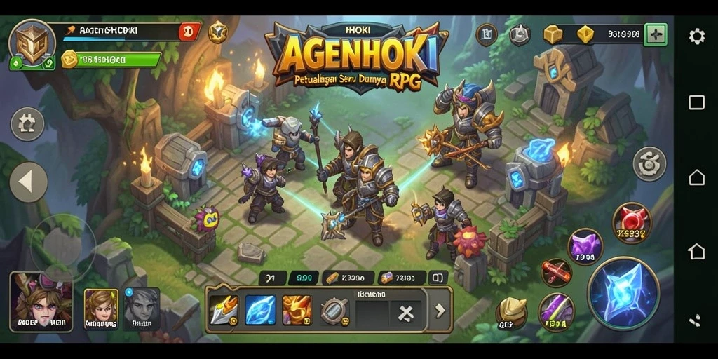 Screenshot <strong>AGENHOKI</strong> menampilkan aksi seru dalam pertarungan RPG.