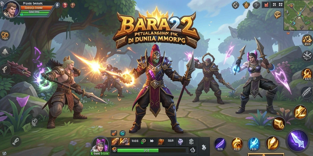 Tampilan gameplay menarik dari BARA22 dengan karakter yang beraksi.