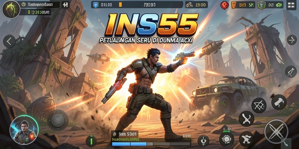 Tampilan gameplay INS55 yang intens dan mendebarkan.