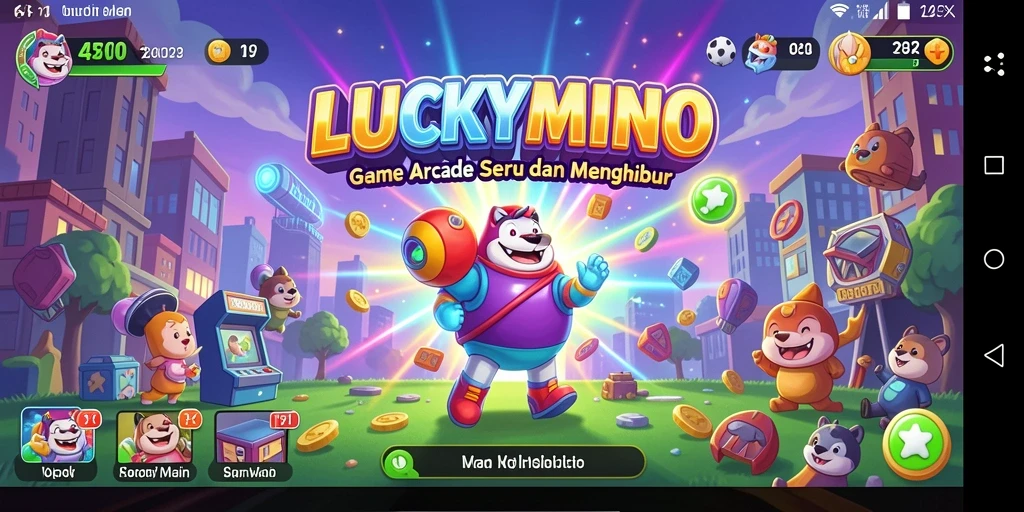 Tampilan gameplay seru dan penuh tantangan di LUCKYMINO.