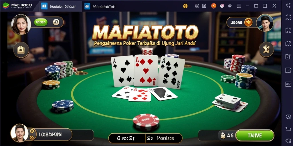 Tampilan gameplay poker seru di MAFIATOTO.