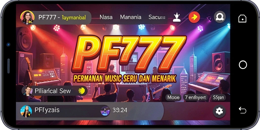 Tampilan screenshot PF777 menunjukkan pengalaman bermain musik yang seru.
