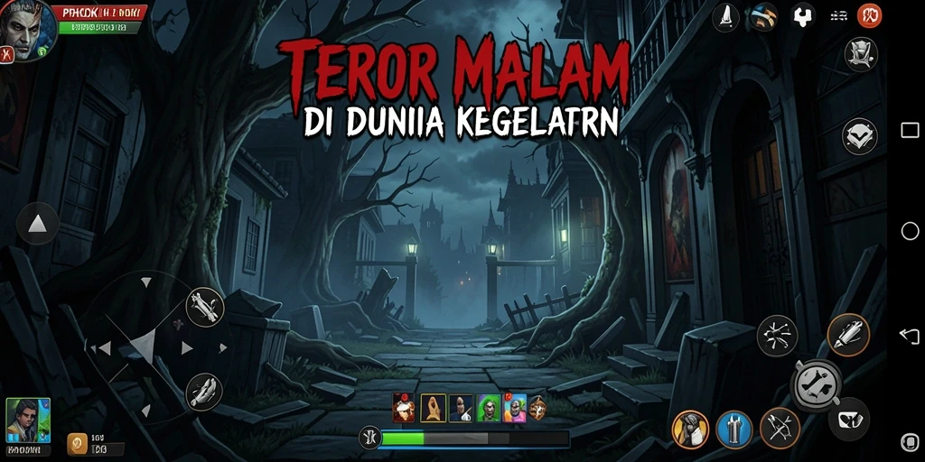 Menampilkan gameplay PPHOKI yang menyeramkan dalam suasana gelap.