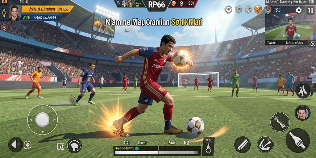 Tampilan gameplay seru dalam RP66 dengan berbagai opsi olahraga.