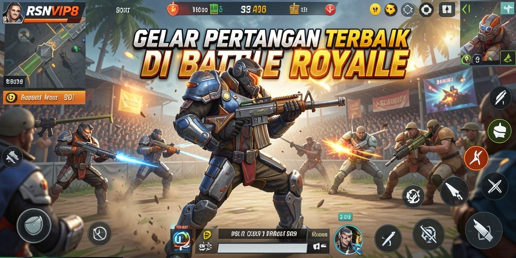 Gameplay Battle Royale yang mendebarkan dan penuh aksi.