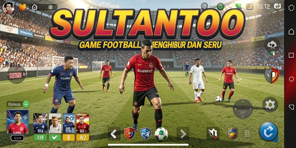 Screenshot gameplay SULTANTOTO dalam aksi sepak bola seru.