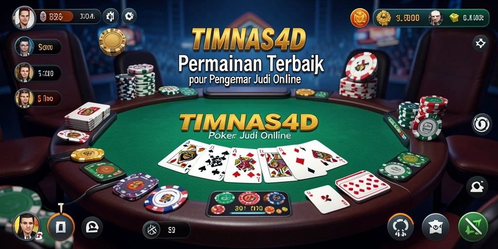 Tampilan aksi seru dalam permainan Poker di TIMNAS4D.